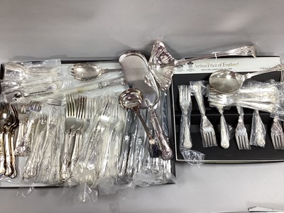 Lot 95 - Assorted Kings Pattern Plated Cutlery,...