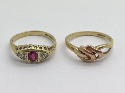 Lot 321 - A 9ct Gold Antique Style Ring, of stone set...