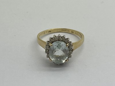 Lot 325 - A 9ct Gold Stone Set Dress Ring, the oval...