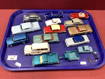 Lot 635 - Fourteen Diecast and Plastic Model Vehicles by...