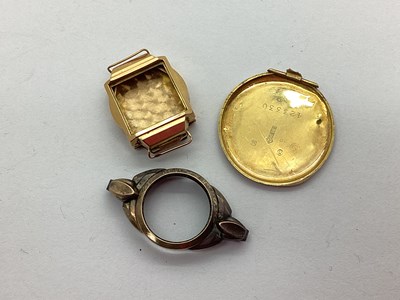 Lot 150 - A 9ct Gold Wristwatch Case Back, together with...