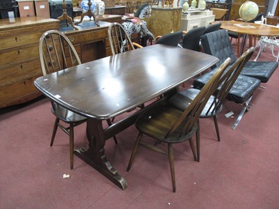 Lot 1630 - Ercol Dining Table, with trestle supports,...