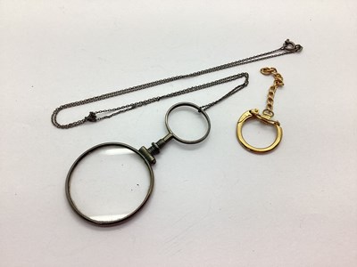 Lot 148 - A 9ct Gold Key Ring Clasp, together with a...