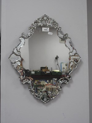 Lot 1573 - Small Italian Style Shaped Wall Mirror, 48 x...