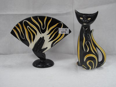 Lot 1273 - Circa 1950's Vintage Georg Schmider Cat Vase...