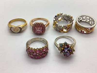 Lot 361 - A Collection of Modern "925" Rings, to include...