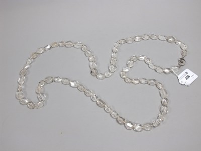 Lot 236 - A Long Single Strand Quartz Bead Necklace, the...