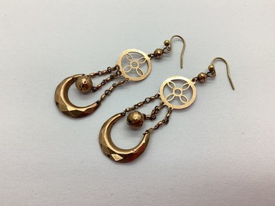 Lot 285 - A Pair of Victorian Style Drop Earrings, of...