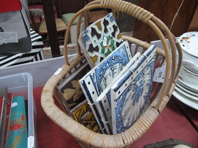 Lot 1070 - Various XIX Century Minton and Other Tiles, in...