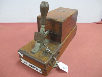 Lot 335 - Railwayana - A Preece Type Block Switch. W.R....