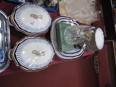 Lot 1329 - Royal Crown Derby Blue and White Dinnerware,...