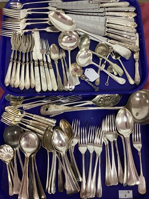 Lot 3 - Assorted Plated Cutlery, including mother of...