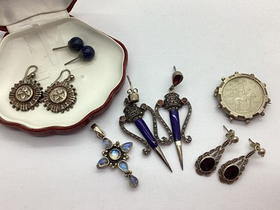 Lot 253 - A Pair of Victorian Style Circular Earrings, a...