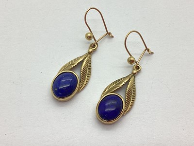 Lot 215 - A Pair of 9ct Gold Drop Style Earrings, the...