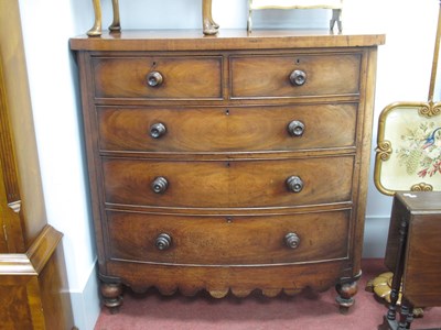 Lot 1636 - XIX Century Mahogany Bow Fronted Chest of...