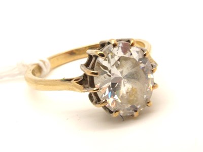 Lot 213 - A Modern 9ct Gold Single Stone Dress Ring,...