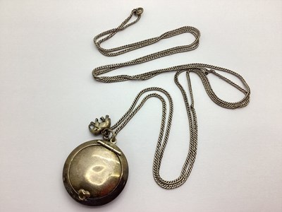 Lot 115 - A Hallmarked Silver Vintage Compact Fob,...