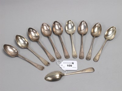 Lot 109 - A Set of Ten Hallmarked Silver Old English...