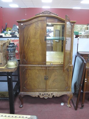 Lot 1578 - XX Century Mahogany Cocktail Cabinet, with an...