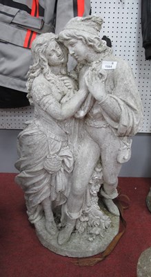 Lot 1564 - Reconstituted Stone Garden Figures of a Boy...