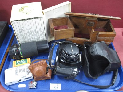 Lot 1426 - Chinon CM-45 Camera, Vivitar lens, Marel mini...