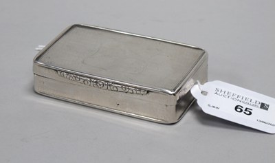 Lot 65 - A Hallmarked Silver Snuff Box, Edward Smith,...