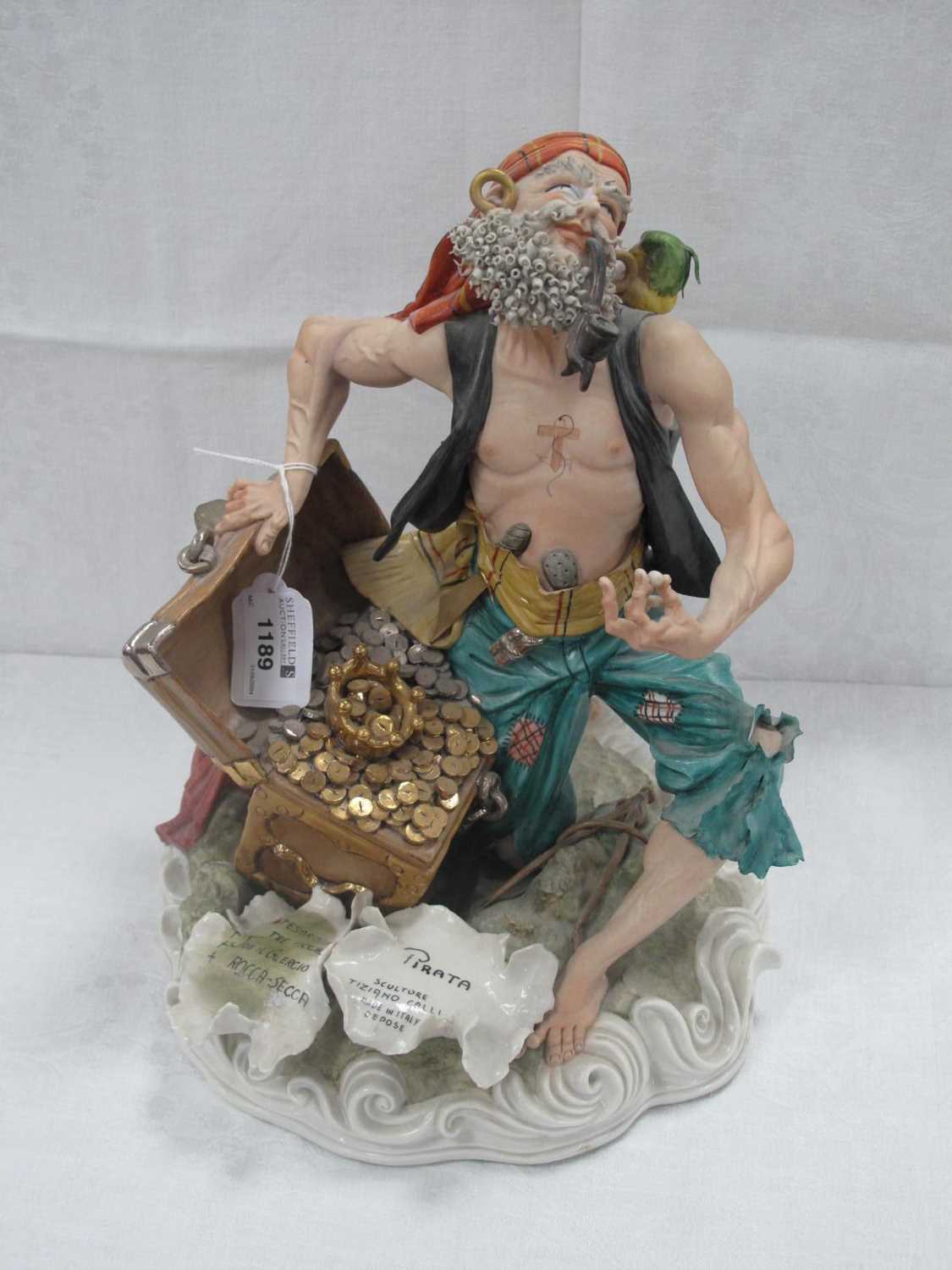 Lot 1189 - Capodimonte Figure Featuring Kneeling Pirate...