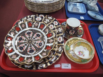 Lot 1239 - Royal Crown Derby 1128 Imari Pattern, wavy rim...