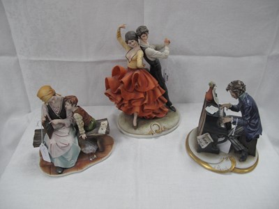 Lot 1206 - Capodimonte Flamenco Dancers by Bruno Merli,...