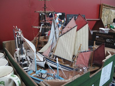 Lot 1003 - Quantity of Wooden Models of Sailing Vessels:-...