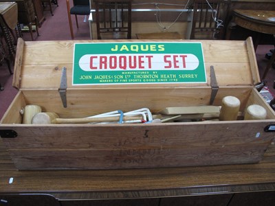 Lot 1590 - Jacques Croquet Set, to include four mallets....