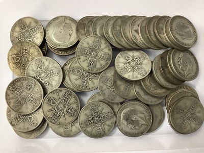 Lot 479 - Collection Of GB Pre 1947 Silver Florins,...