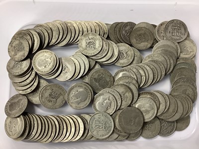 Lot 488 - Collection Of GB Pre 1947 Silver Sixpences,...