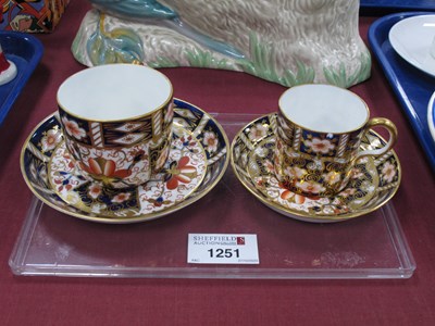 Lot 1225 - Royal Crown Derby imari pattern coffee can and...