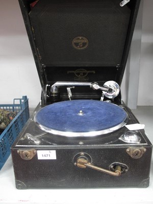 Lot 1471 - Columbia Portable Gramophone Player, with...