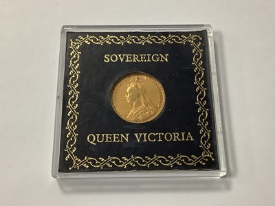 Lot 566 - 1890 Victoria Gold Sovereign, encapsulated.