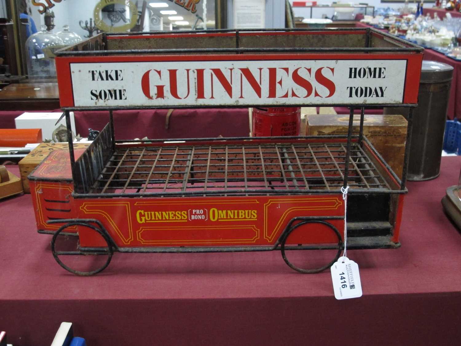 Lot 1416 - Guiness Omnibus Advertising Crate 'Destination...