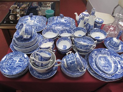 Lot 1211 - Copeland Italian Spode Blue & White Table...