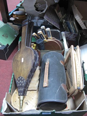 Lot 1143 - Lawn Green Bowls, bellows, Slazenger tennis...