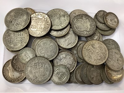 Lot 487 - Collection Of GB Pre 1947 Silver Coins,...