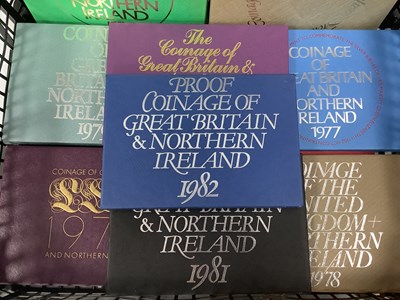 Lot 448 - Thirteen Royal Mint UK Proof Year Coin Sets, 2...