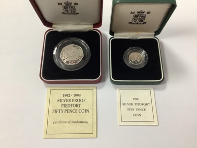 Lot 511 - Two Royal Mint Silver Proof Piedfort Coins,...