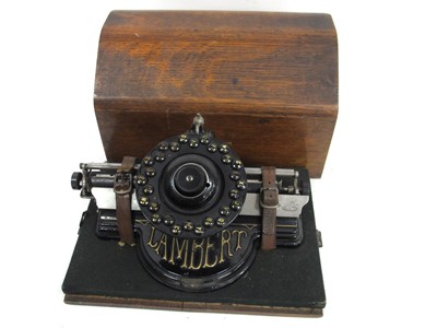 Lot 1277 - A Lambert Typewriter 5025, with circular...