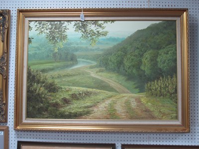 Lot 1518 - H. Chilton, Panoramic Countryside Scene with...