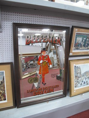 Lot 1534 - Beefeater Dry Gin Advertising Wall Mirror,...