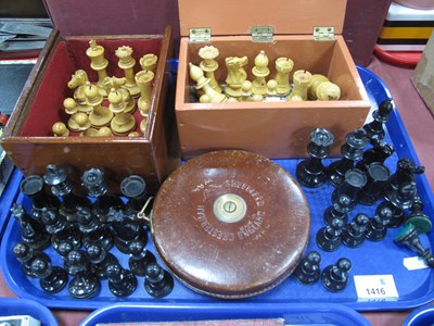 Lot 1416 - Two Turned Wooden Chess Sets. Chesterman rule.