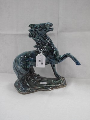 Lot 1271 - Anita Harris Verdigris Figure of a Horse, gold...