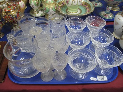 Lot 1345 - Edinburgh Glass Sundaes (x 6), Webb Whiskeys...