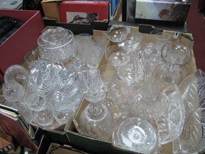 Lot 1116 - Decanters, drinking glasses, fruit bowl, other...