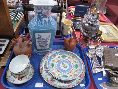 Lot 1313 - Pair of oriental plates, pair of Japanese egg...